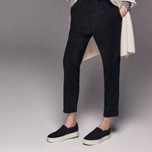 Vince Womens Warren Slip On Platform Suede Sneakers in Black Size 6.5